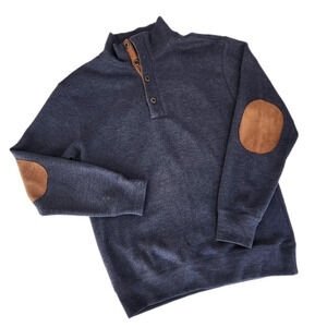 R. Options 1/4 Zip Knit Sweater Blue, Men's Small, (Listing as)